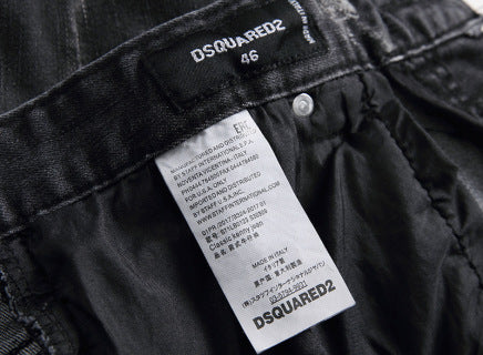 Dsquared2 Black Washed Distressed Slim Fit Jeans
