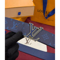 Louis Vuitton LV Initiales Belt – Blue Monogram/Gold