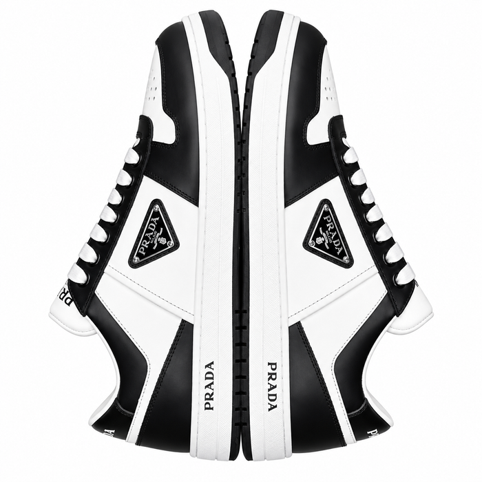Baskets basses Prada Milano – noir et blanc
