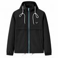 Prada Hooded Nylon Jacket – Black/Aqua