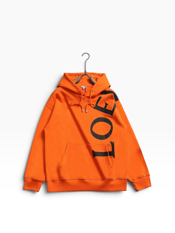 Felpa con cappuccio con logo Loewe – Arancione