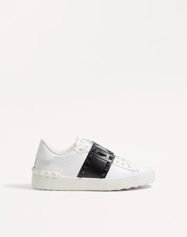Sneakers Open Valentino Garavani – bianco/nero con Rockstud
