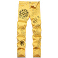 Chrome Hearts Yellow Cross Patch Jeans