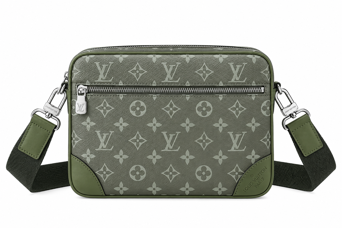 Louis Vuitton Monogram Crossbody Bag – Grey/Green