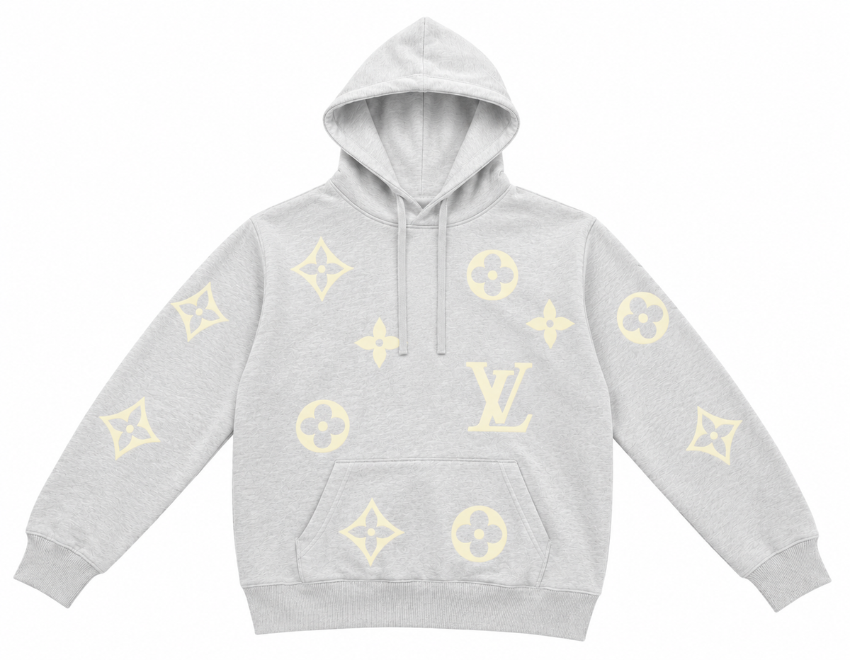 Louis Vuitton Monogram Hoodie – Grey/Cream