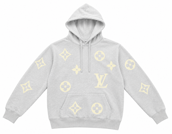 Felpa con cappuccio Monogram Louis Vuitton – Grigio/Crema