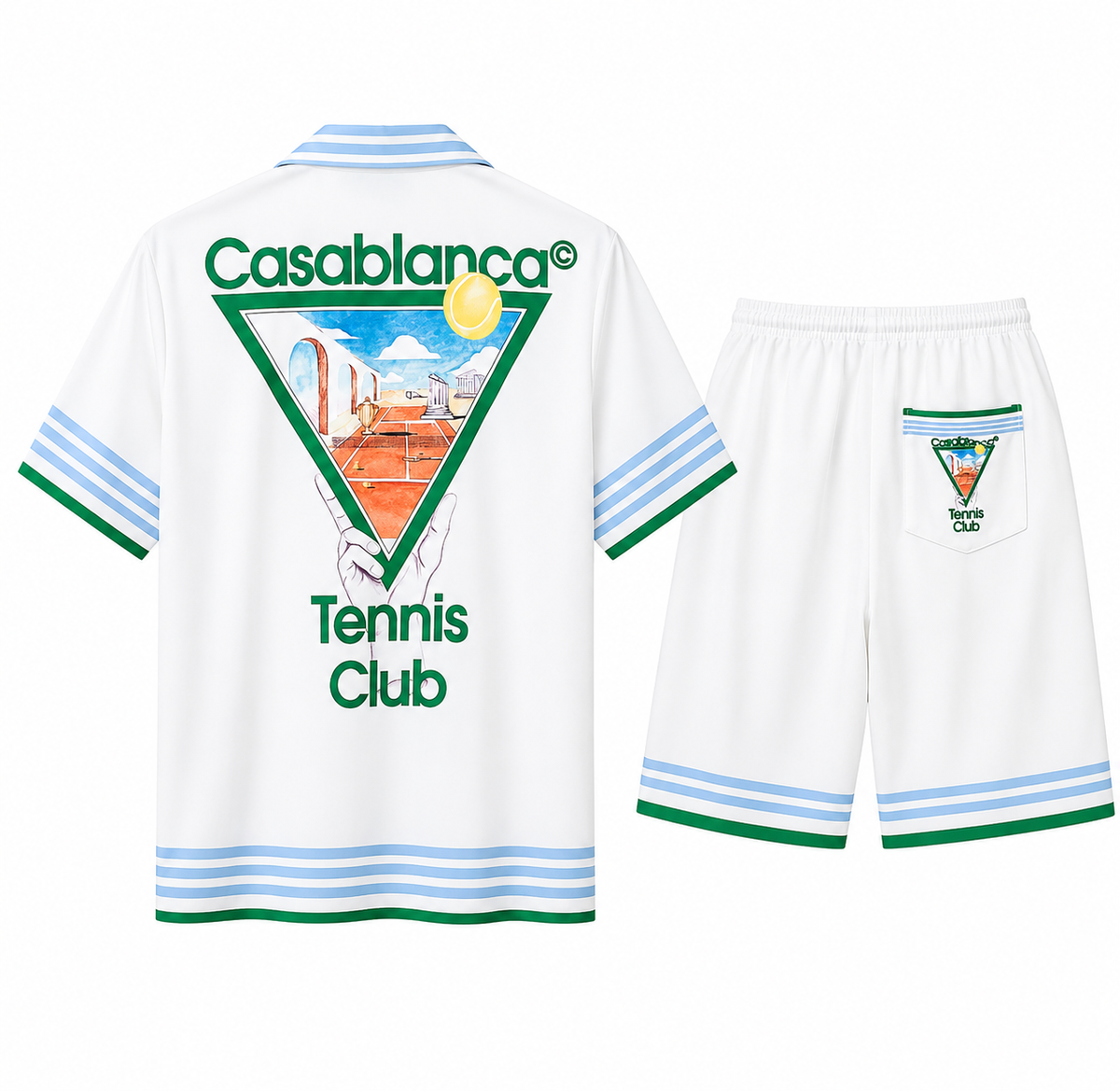 Casablanca Tennis Club Shirt & Shorts Set