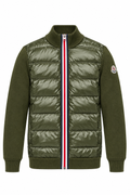 Moncler Green Padded Knit Jacket