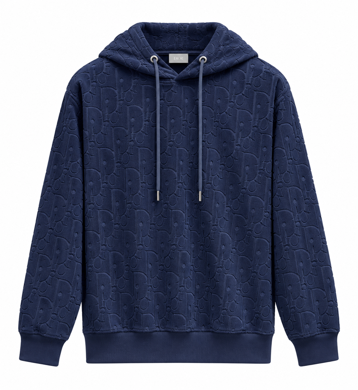Dior Oblique Embossed Hoodie – Navy