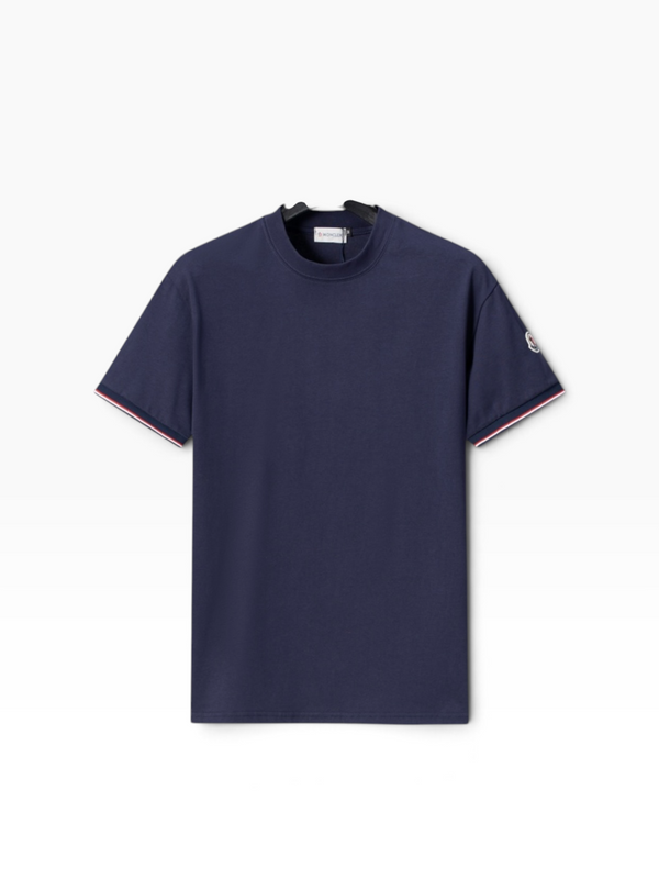 Moncler Logo Patch T-Shirt – Navy Blue