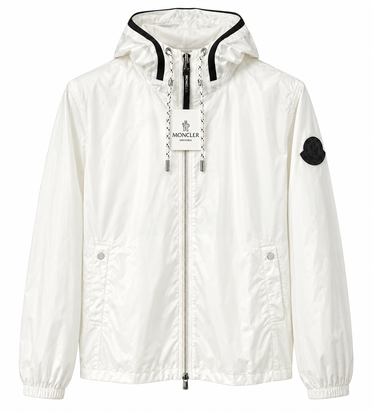Moncler Hooded Windbreaker – White