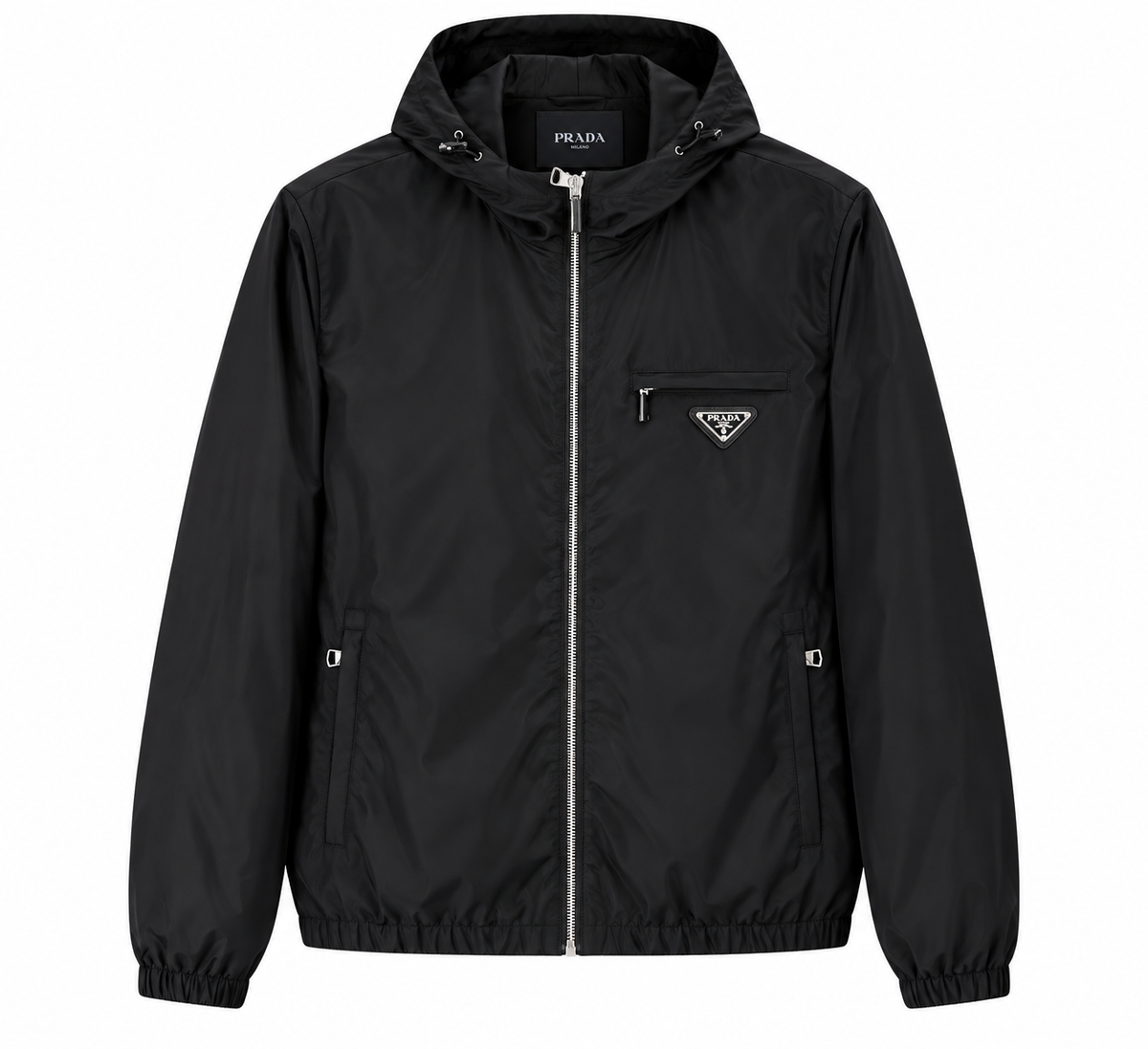 Prada Re-Nylon Hooded Jacket – Black
