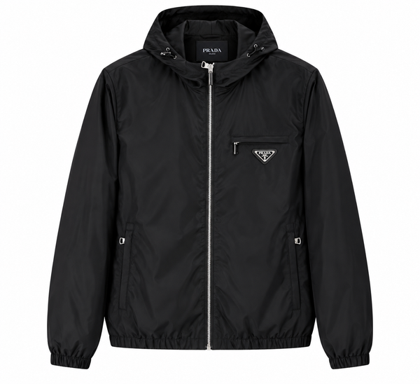 Veste à capuche Prada Re-Nylon – Noire
