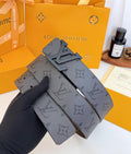 Louis Vuitton LV Initiales Monogram Belt – Grey/Black