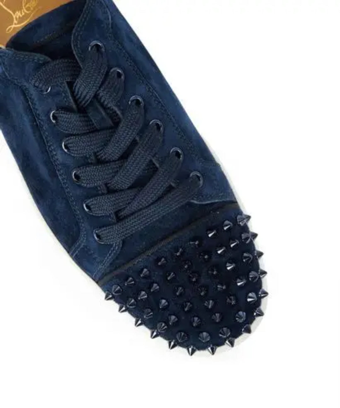 Christian Louboutin Louis Junior Spikes Sneakers Navy Blue
