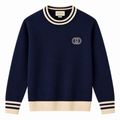 Gucci Interlocking G Striped Crewneck Sweater – Navy/White