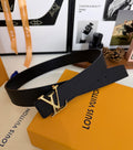 Louis Vuitton LV Initiales Belt – Black/Gold