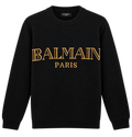 Balmain Paris Logo Knit Sweater – Black/Gold