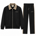 Gucci GG Supreme Collar Tracksuit Set – Black
