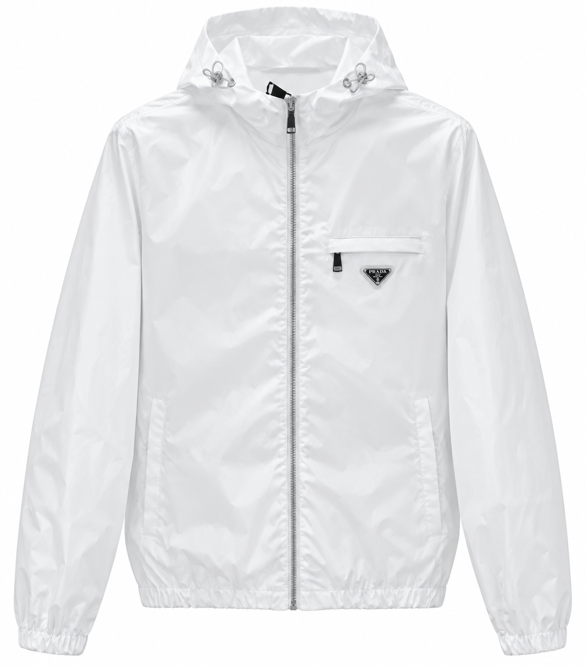 Prada Re-Nylon Hooded Jacket – White