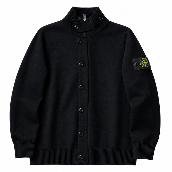 Cardigan in lana Stone Island – Nero