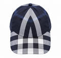 Burberry Check Baseball Cap – Navy/Grey