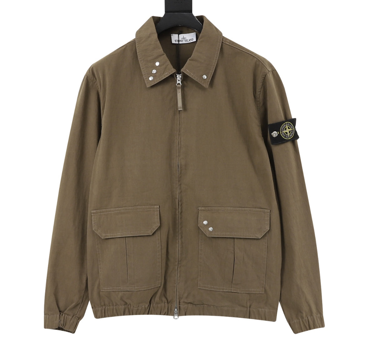 Stone Island Ribbed Knit Zip Jacket – Black