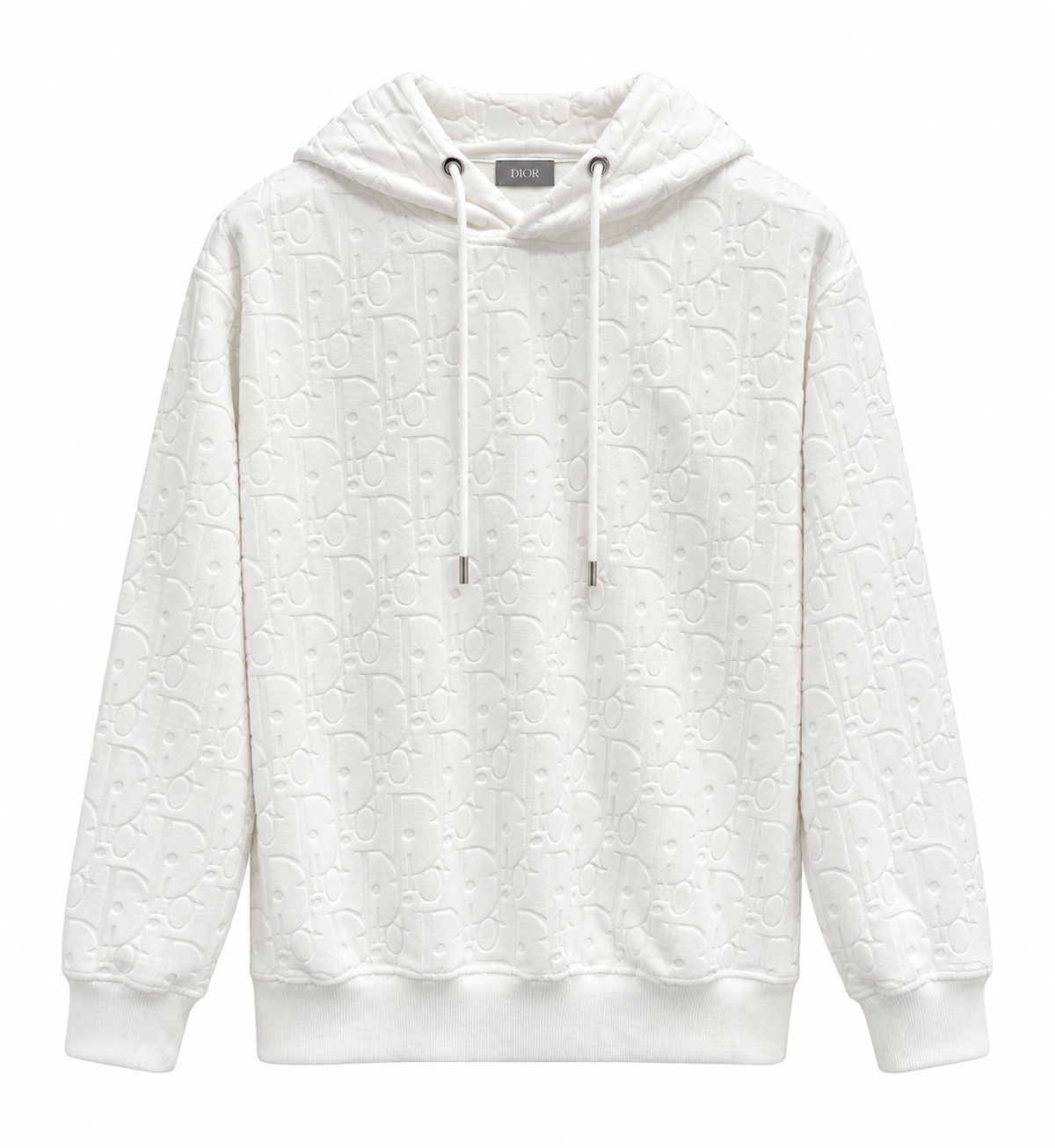 Dior Oblique Embossed Hoodie – White