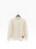 Loewe Anagram Knit Sweater – Beige/White