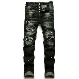 Dsquared2 Black Washed Distressed Jeans