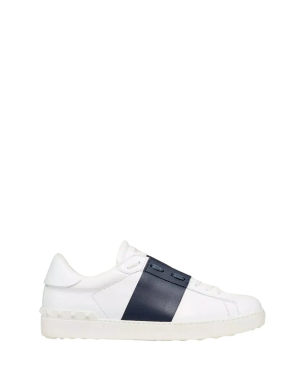 Sneakers Open Valentino Garavani – bianco/blu con Rockstud