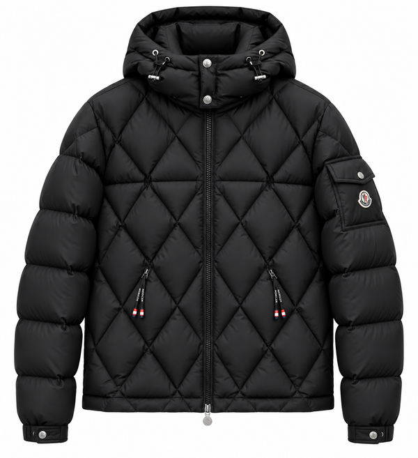 Doudoune matelassée à losanges Moncler – Noire