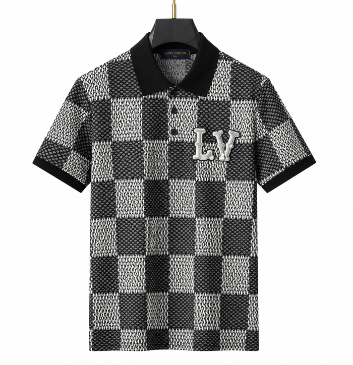 Polo Louis Vuitton LV Damier/Damier – Noir/Gris