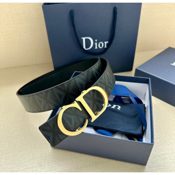 Dior Oblique CD Buckle Belt – Black/Gold