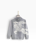 Burberry Equestrian Knight Zip-Up Sweater – Grey