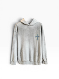 Chrome Hearts Blue Cross Vintage Wash Hoodie – Grey