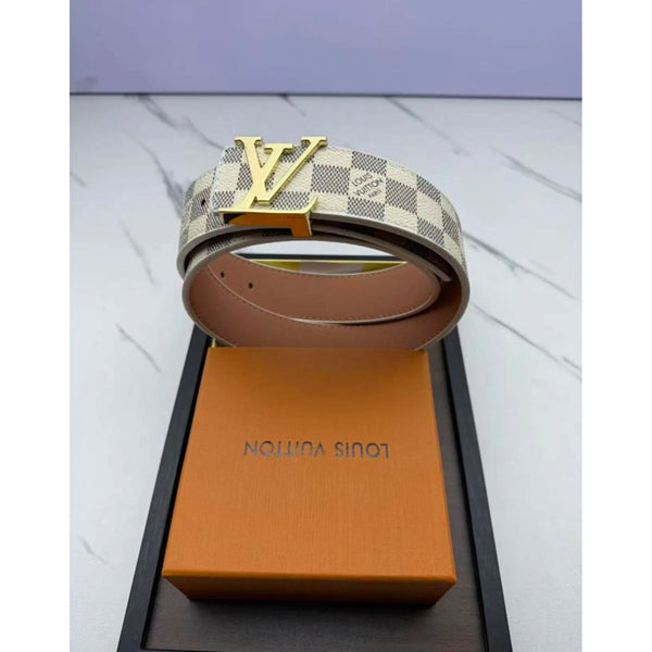 Louis Vuitton belt white/gold