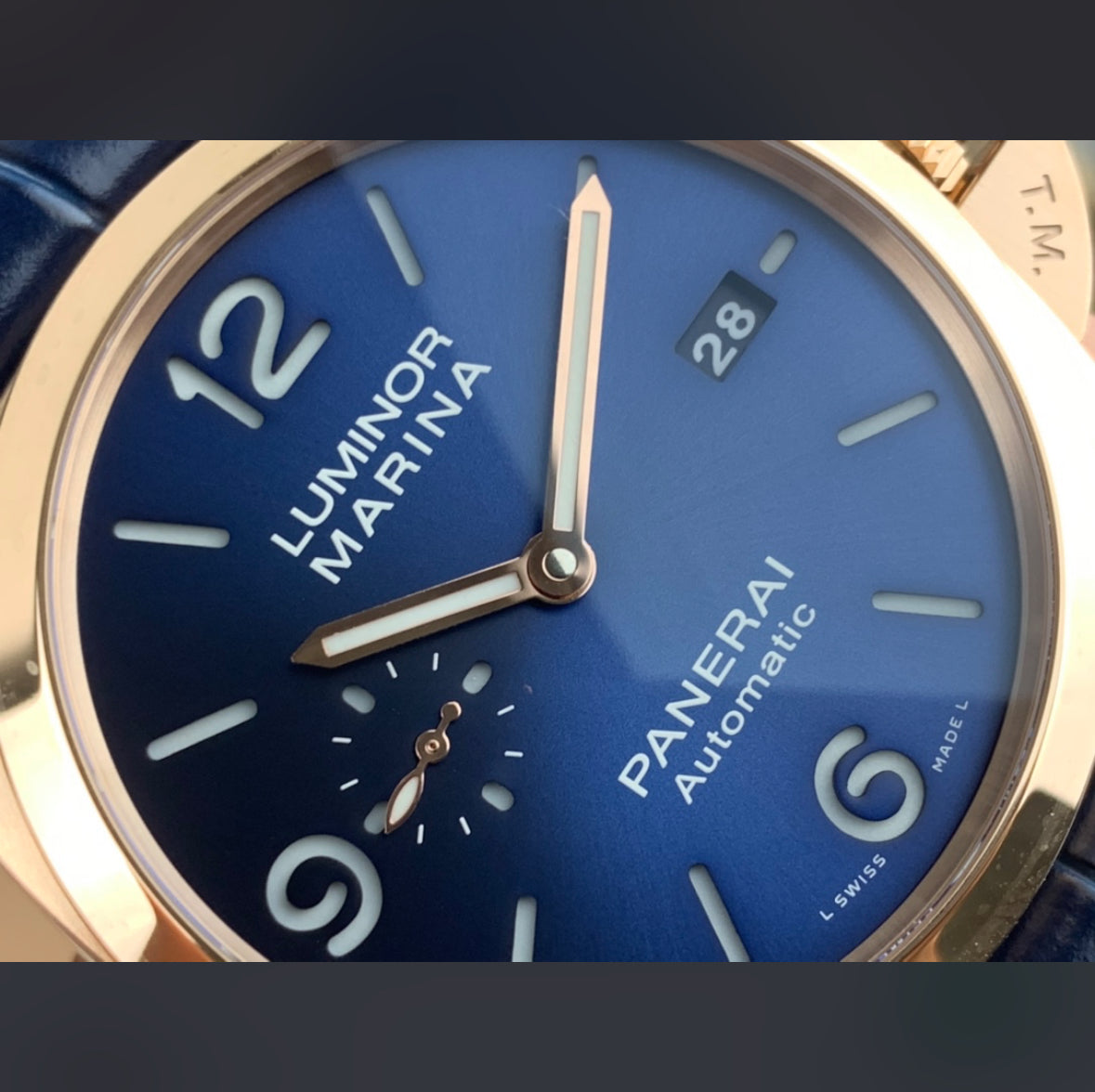Panerai Luminor Marina Automatic – Rose Gold/Blue