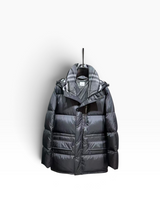 Burberry Check Collar Puffer Jacket – Black