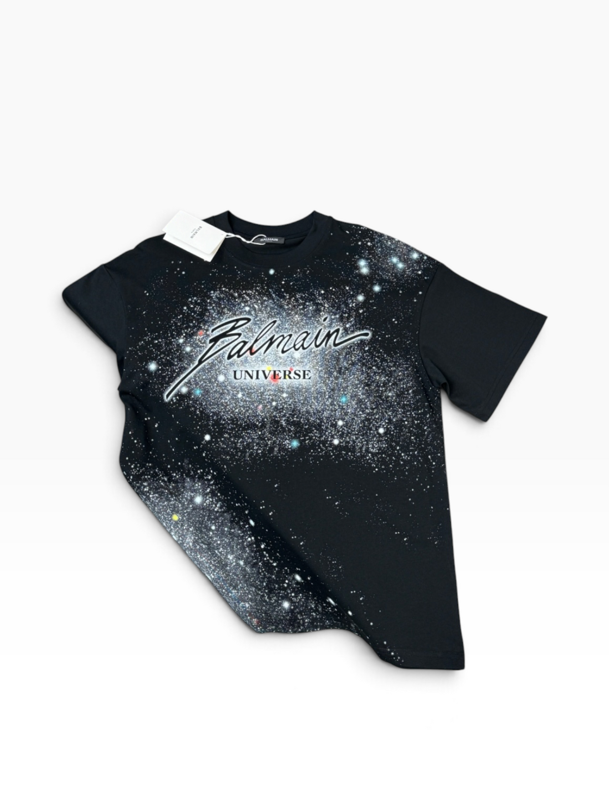 Balmain Universe Graphic T-Shirt – Black