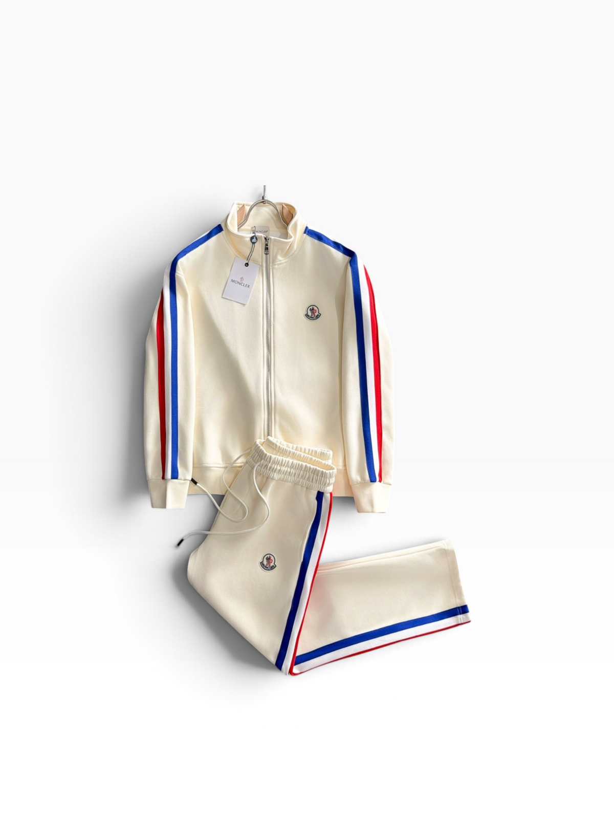 Moncler Cream Tricolor Tracksuit