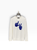 Louis Vuitton Peace Sign Knit Sweater – White/Blue