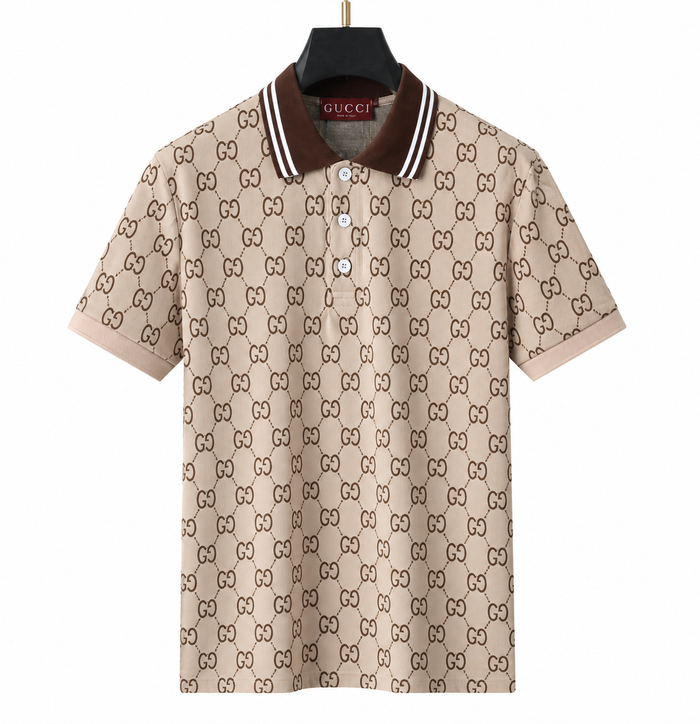 Polo Gucci GG en jacquard – Beige/Marron