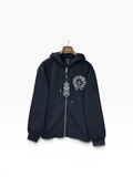 Chrome Hearts Black & White Zip-Up Hoodie