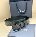 Dior Oblique CD Belt – Black/Grey