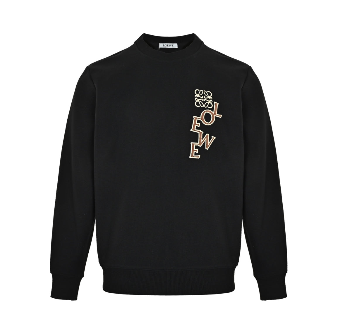 Loewe Anagram Embroidered Sweatshirt – Black