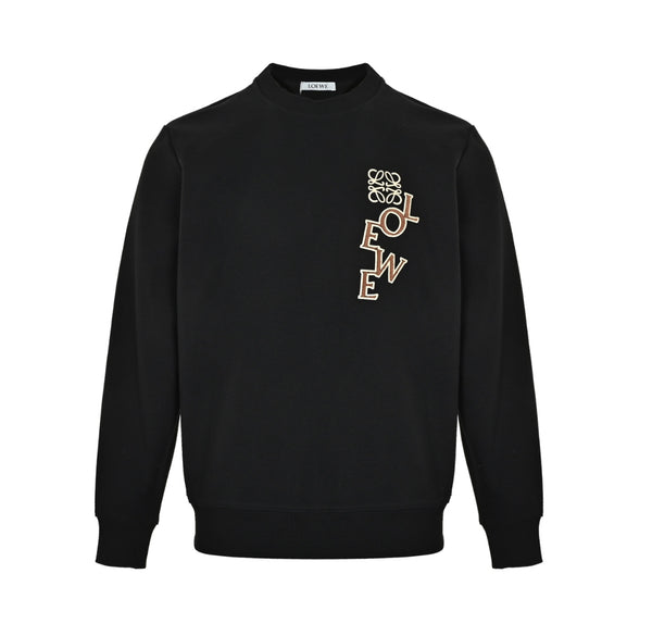 Sweat-shirt Loewe brodé d’un Anagramme – Noir