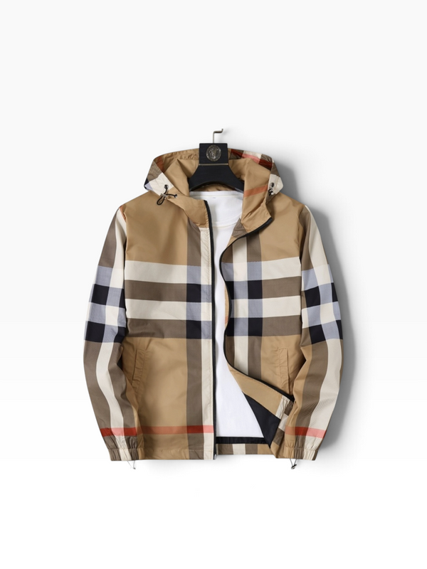 Giacca con cappuccio Burberry Check – Beige