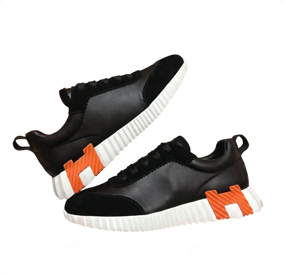 Baskets Bouncing Hermès - noir/orange
