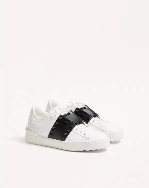 Valentino Garavani Open Sneakers – White/Black Rockstud